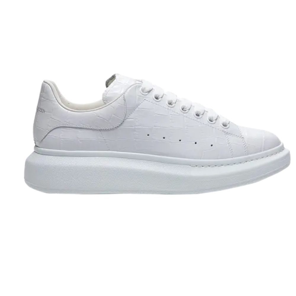 Alexander McQueen White Croc Sneakers